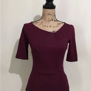 White House Black Market Women's Burgundy Blouse